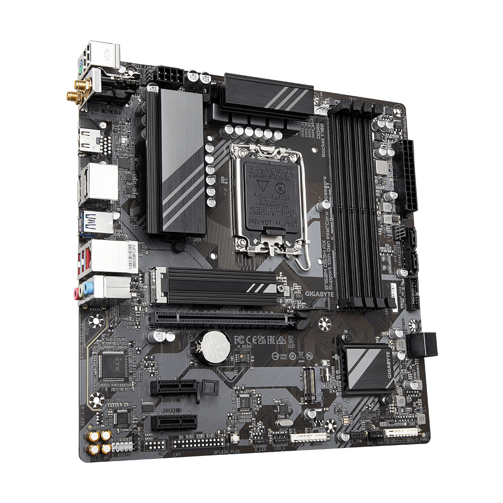 GIGABYTE B760M DS3H AX, rev.1.0, 4xDDR5, 2xM.2, 2xDP, HDMI, Type-C, Wi-Fi 6E, Bluetooth v5.3, 12-13-14.Nesil, LGA1700 Soket, Anakart GIGABYTE B760M DS3H AX, rev.1.0, 4xDDR5, 2xM.2, 2xDP, HDMI, Type-C, Wi-Fi 6E, Bluetooth v5.3, 12-13-14.Nesil, LGA1700 Soket, Anakart