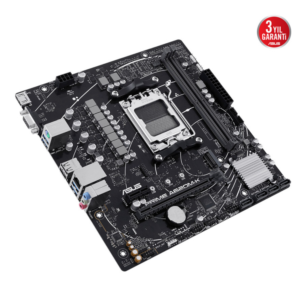 ASUS PRIME A620M-K, 2xDDR5, 1x M.2, D-SUB, HDMI, AM5 Soket Anakart ASUS PRIME A620M-K, 2xDDR5, 1x M.2, D-SUB, HDMI, AM5 Soket Anakart