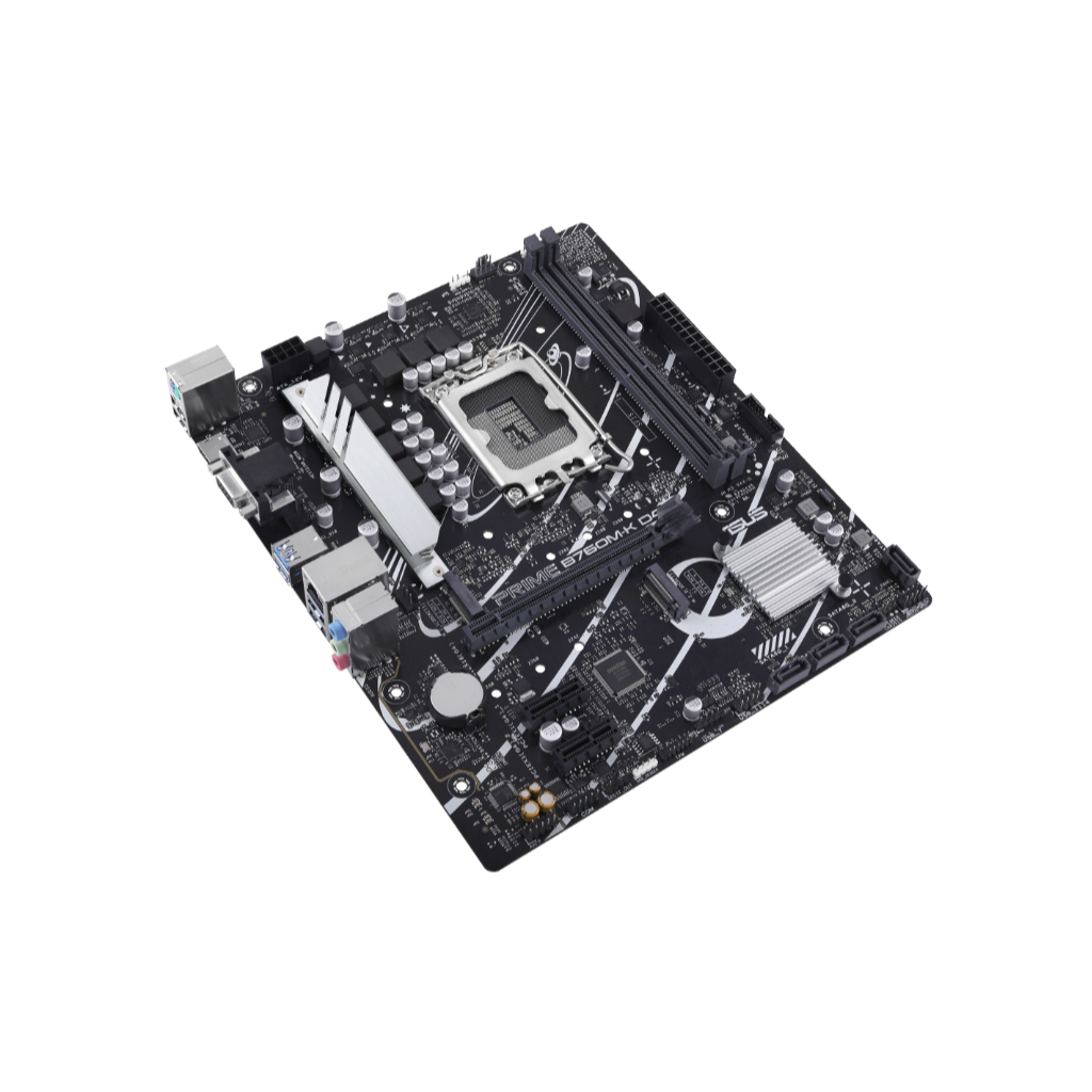 ASUS PRIME B760M-K D4, 2xDDR4, 2x M.2, D-SUB, HDMI, 12-13.14.Nesil, LGA1700 Soket, Anakart