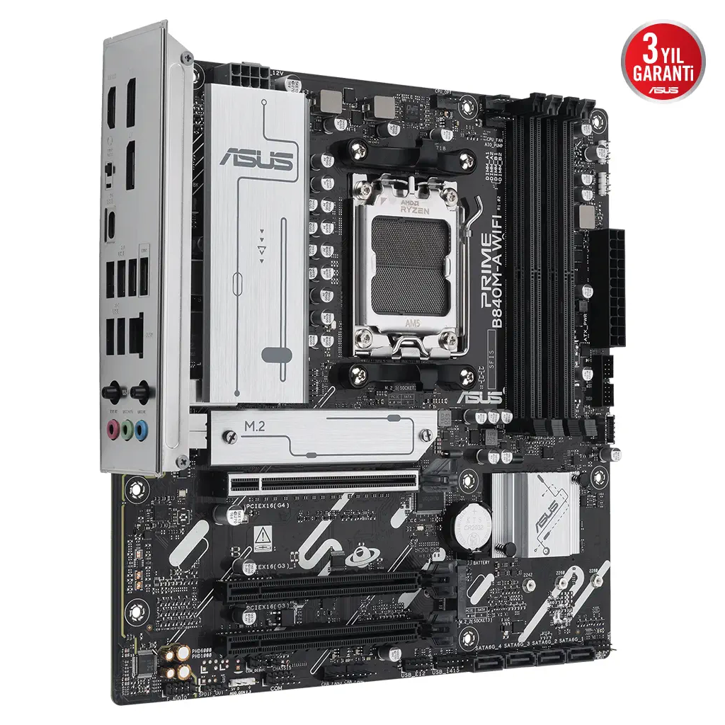 ASUS PRIME B840M-A WIFI, 4xDDR5, 3x M.2, HDMI, 2x DP, Type-C, WI-FI 6E, Bluetooth 5.3, AM5 Soket GAMING Anakart ASUS PRIME B840M-A WIFI, 4xDDR5, 3x M.2, HDMI, 2x DP, Type-C, WI-FI 6E, Bluetooth 5.3, AM5 Soket GAMING Anakart