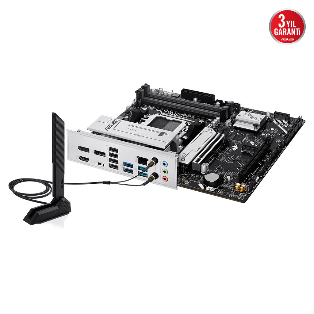 ASUS PRIME B850M-A WIFI, 4xDDR5, 3xM.2, 2xDP, HDMI, Type-C, Wi-Fi 6, Bluetooth 5.3, AM5 Soket Anakart ASUS PRIME B850M-A WIFI, 4xDDR5, 3xM.2, 2xDP, HDMI, Type-C, Wi-Fi 6, Bluetooth 5.3, AM5 Soket Anakart