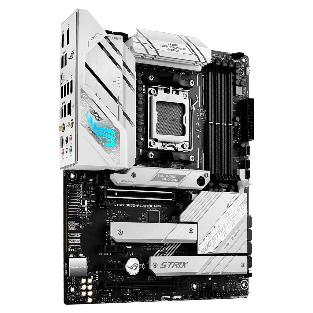ASUS ROG STRIX B650-A GAMING WIFI, 4xDDR5, 3x M2, HDMI, DP, 2xType-C, Wi-Fi 6E, Bluetooth v5.2, AM5 Soket GAMING Anakart ASUS ROG STRIX B650-A GAMING WIFI, 4xDDR5, 3x M2, HDMI, DP, 2xType-C, Wi-Fi 6E, Bluetooth v5.2, AM5 Soket GAMING Anakart