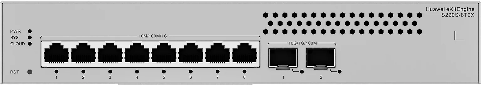 HUAWEI 8port 2-SFP Gigabit Layer2 Yönetilebilir Switch RackMount eKIT S220S-8T2X görsel 2
