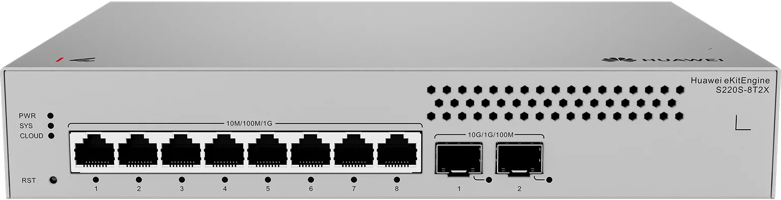 HUAWEI 8port 2-SFP Gigabit Layer2 Yönetilebilir Switch RackMount eKIT S220S-8T2X görsel 4