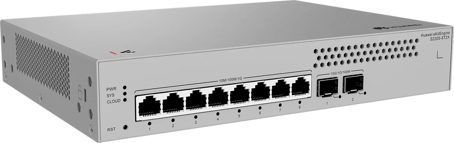HUAWEI 8port 2-SFP Gigabit Layer2 Yönetilebilir Switch RackMount eKIT S220S-8T2X görsel 6