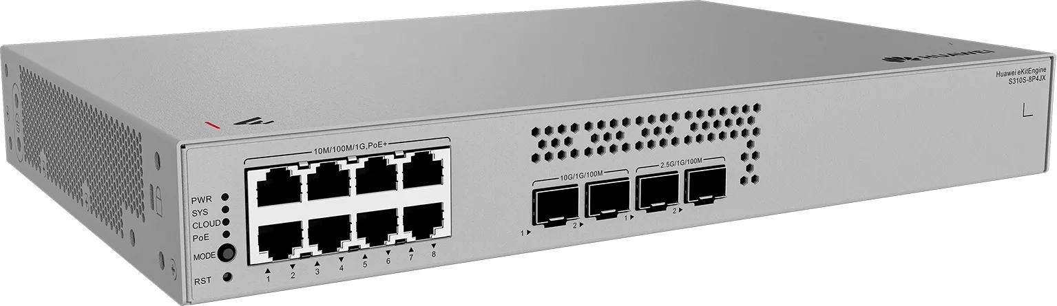 HUAWEI 8port POE+ 128w 2-SFP/2SFP 2.5GE Gigabit Yönetilebilir Switch eKIT S310S-8P4JX görsel 5
