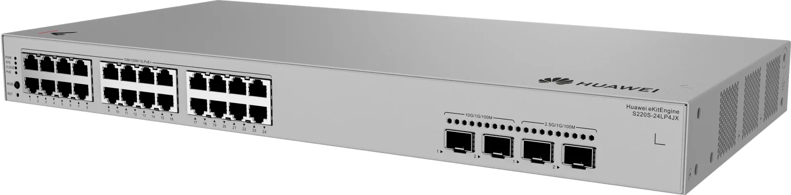HUAWEI 24port POE+ 195w 2-SFP 2.5GE/2-SFP 10GE Gigabit Yönetilebilir Switch eKIT S220S-24LP4JX görsel 4