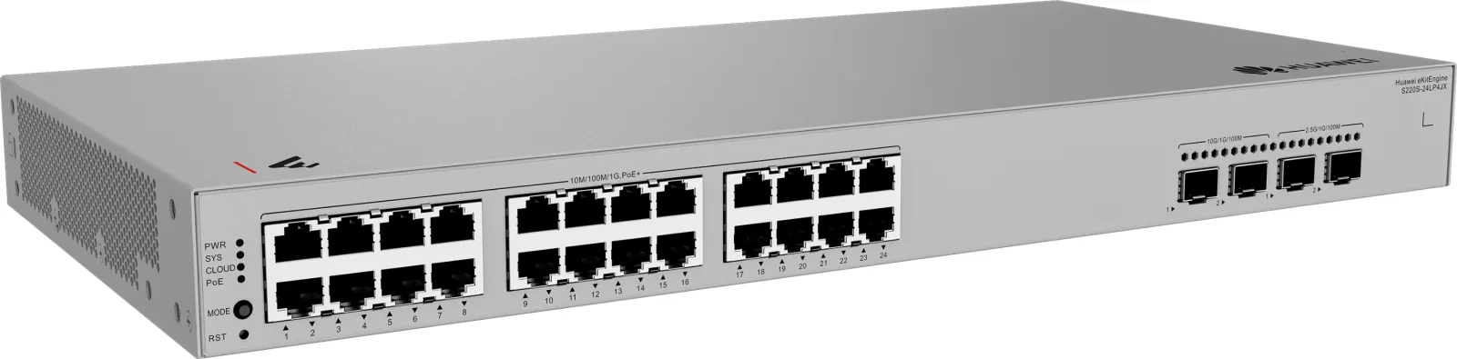 HUAWEI 24port POE+ 195w 2-SFP 2.5GE/2-SFP 10GE Gigabit Yönetilebilir Switch eKIT S220S-24LP4JX