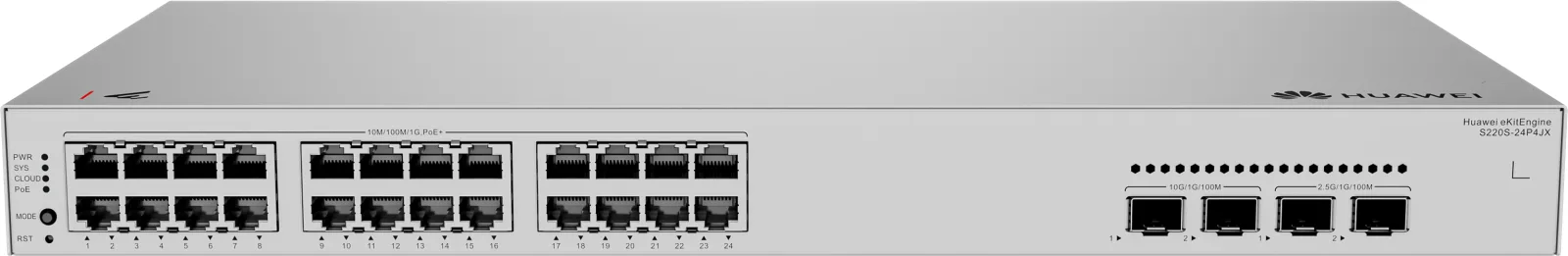 HUAWEI 24port POE+ 400w 2-SFP 2.5GE/2-SFP 10GE Gigabit Yönetilebilir Switch eKIT S220S-24P4JX görsel 3