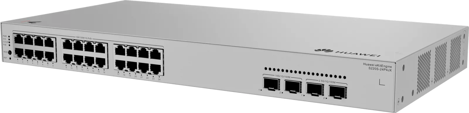 HUAWEI 24port POE+ 400w 2-SFP 2.5GE/2-SFP 10GE Gigabit Yönetilebilir Switch eKIT S220S-24P4JX görsel 4
