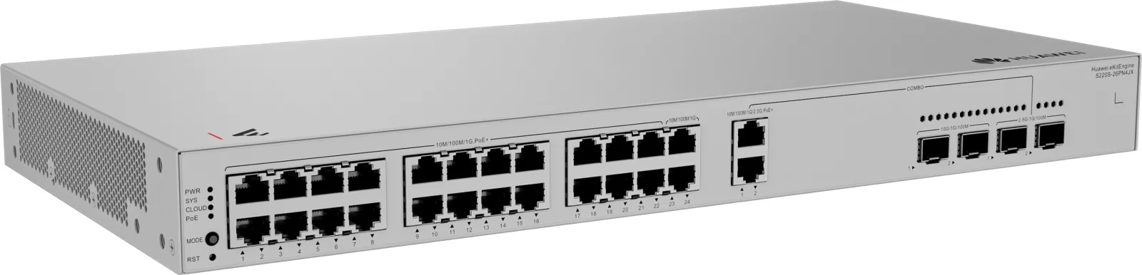 HUAWEI 24port PoE 400w 2-SFP 2.5GE/2-SFP 10GE Gigabit Yönetilebilir Switch eKIT S220S-26PN4JX görsel 5