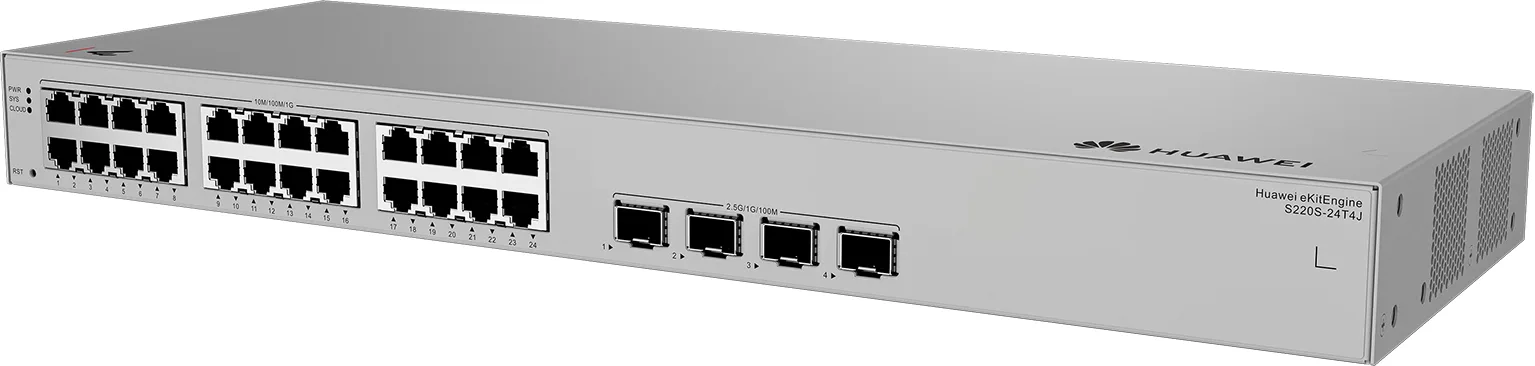 HUAWEI 24port 4-SFP 2.5GbE Gigabit Yönetilebilir Switch eKIT S220S-24T4J görsel 5