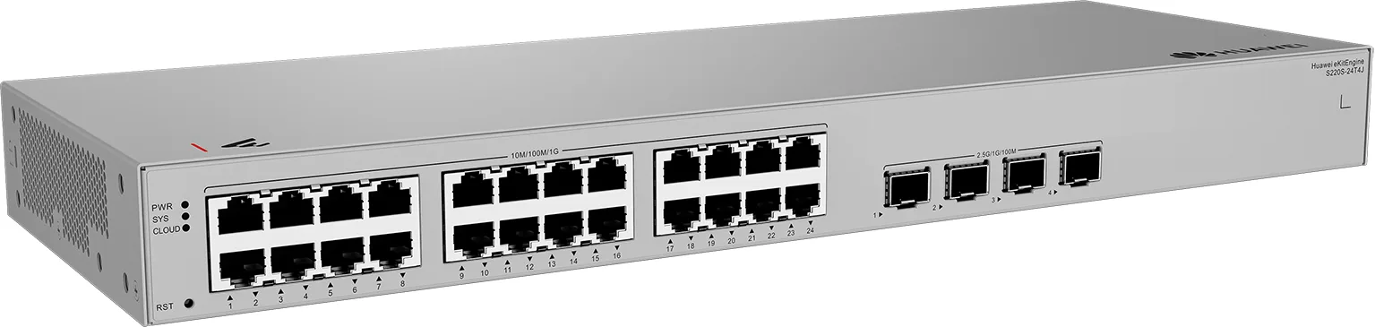 HUAWEI 24port 4-SFP 2.5GbE Gigabit Yönetilebilir Switch eKIT S220S-24T4J görsel 4