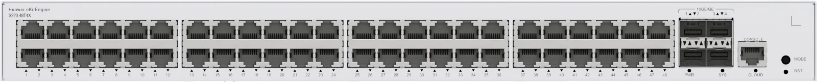 HUAWEI 48port 4-SFP 10GbE Gigabit Yönetilebilir Switch eKIT S220-48T4X görsel 4