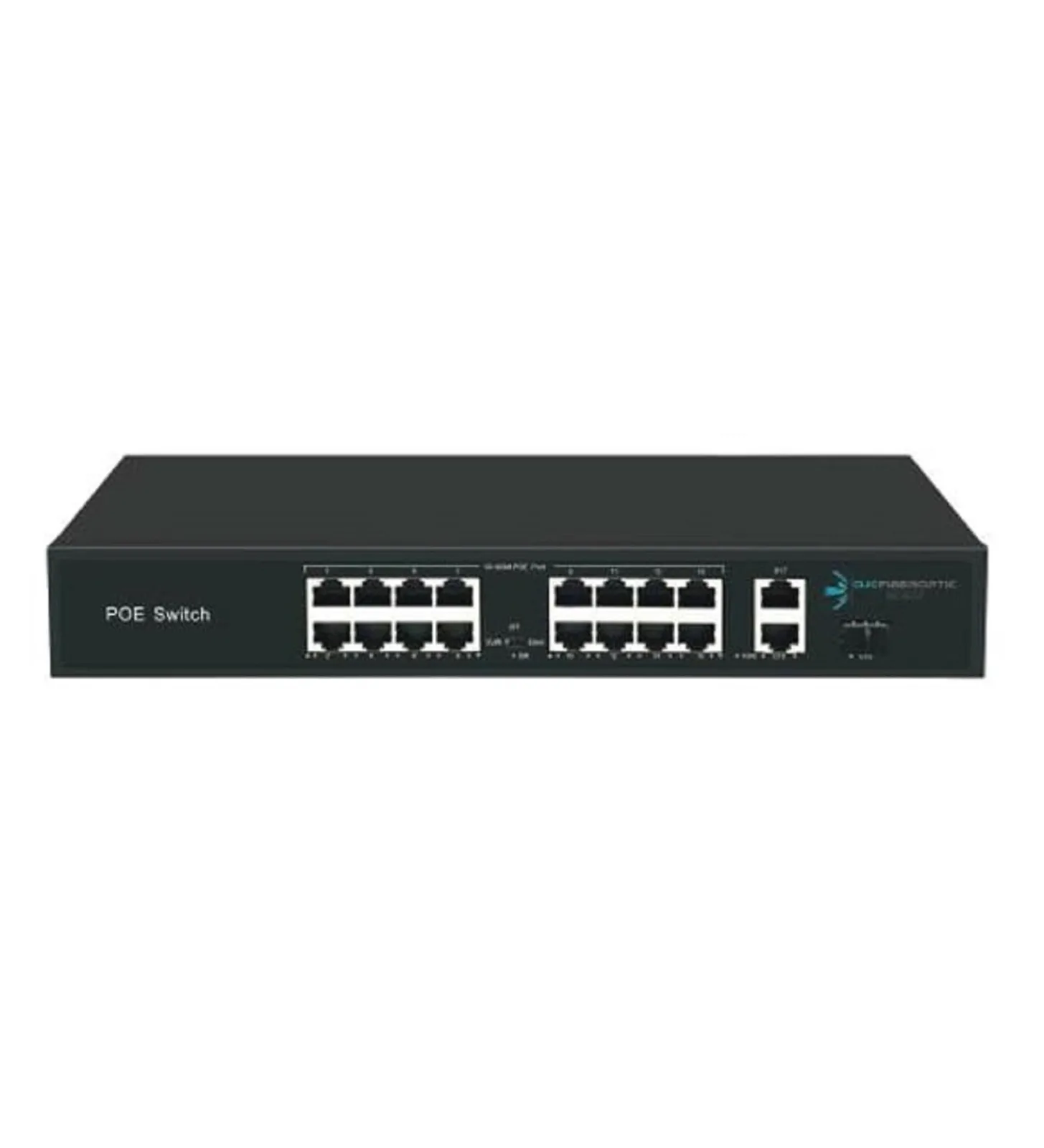 ODS 16port PoE  200w 2-Uplink 10/100 Yönetilemez Switch 08ODS-16P2U-200 görsel 4
