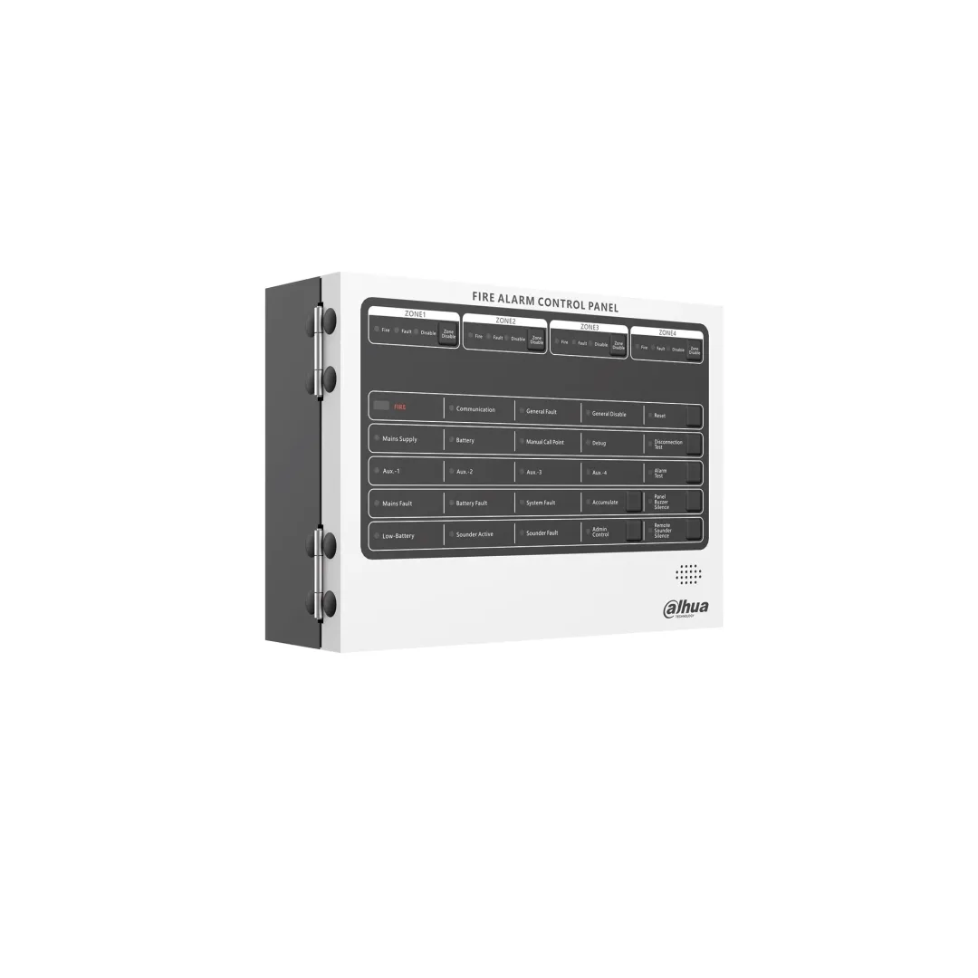 Dahua HY-C102 4 Bölgeli Konvansiyonel Ethernetli Yangın Alarm Paneli Seti (2x12v 5amper Akü dahil) görsel 4