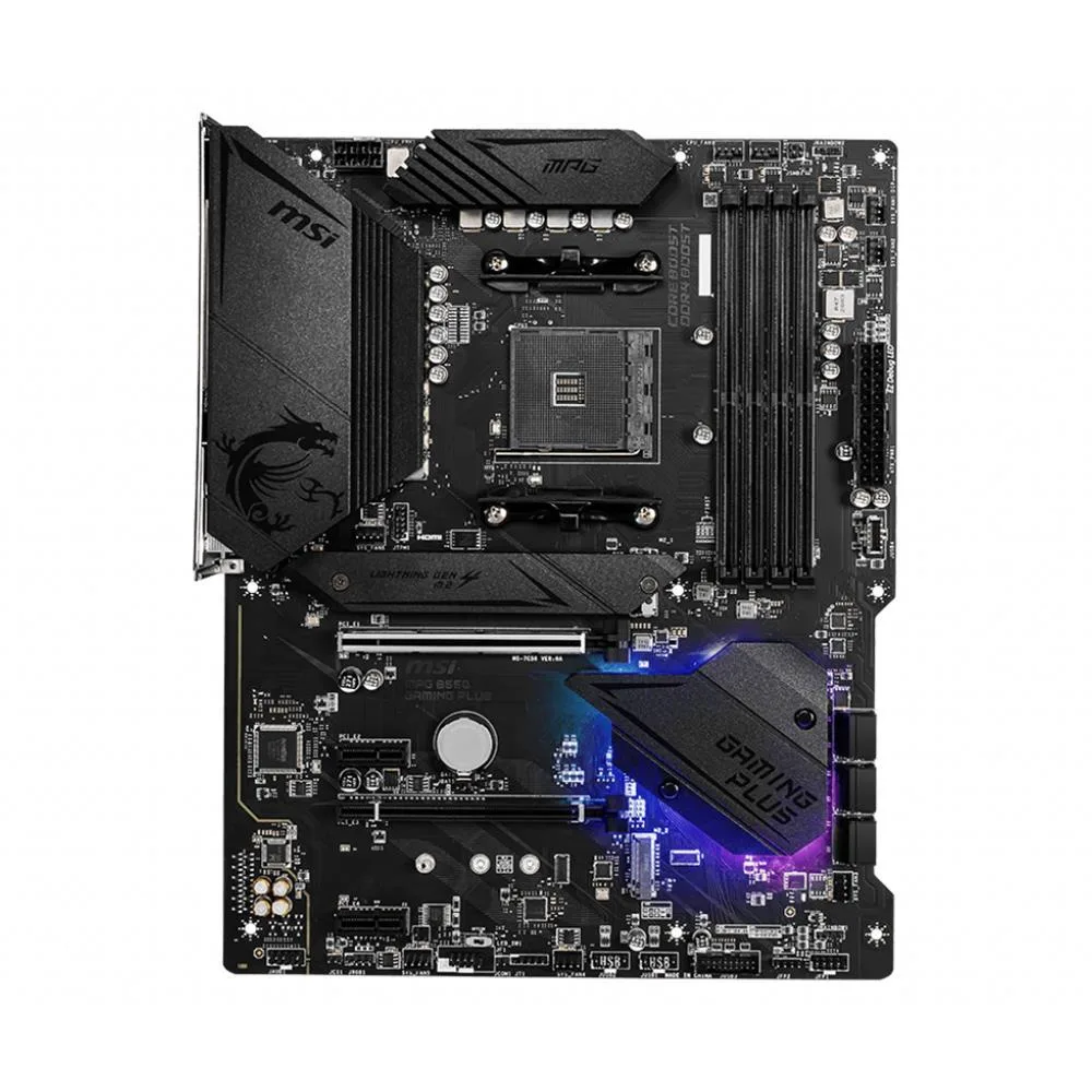 MSI MPG B550 GAMING PLUS DDR4 HDMI DP PCIe 16X v4.0 AM4 ATX görsel 4