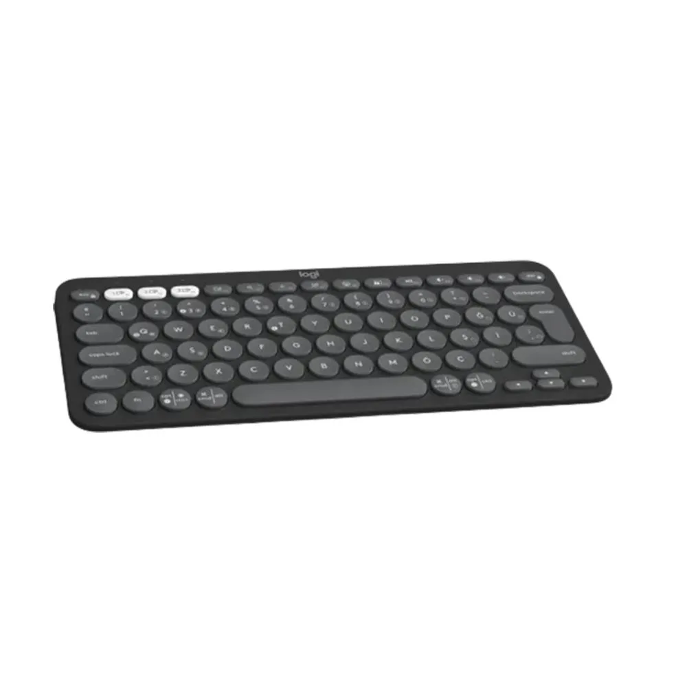 LOGITECH Pebble Keys 2 K380s Bluetooth Q Trk Siyah Klavye (920-011860) görsel 5