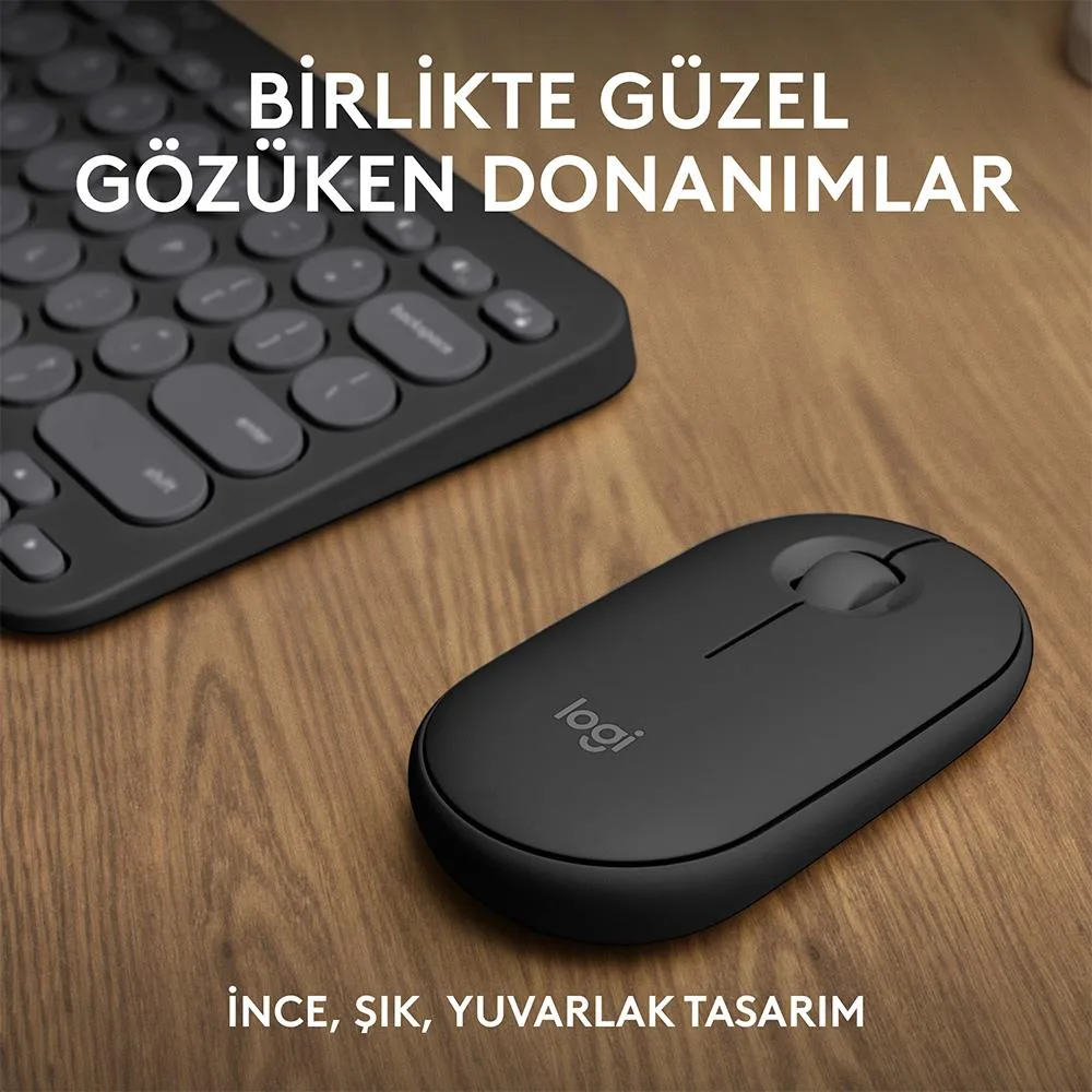 LOGITECH Pebble 2 Bluetooth Grafit Klavye - Mouse Set (920-012245) görsel 4