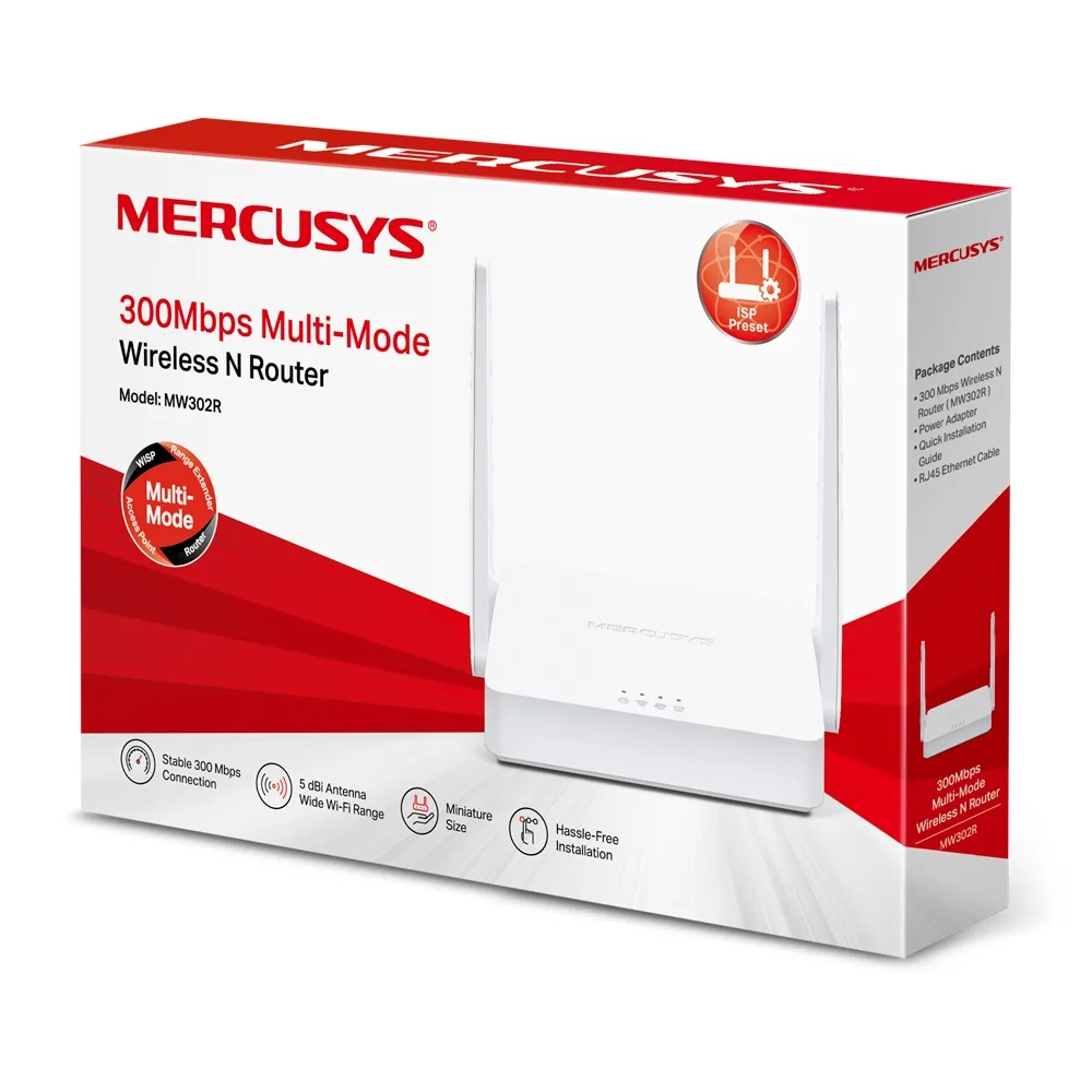 MERCUSYS MW302R N300 2.4ghz EV Ofis Tipi Router görsel 5