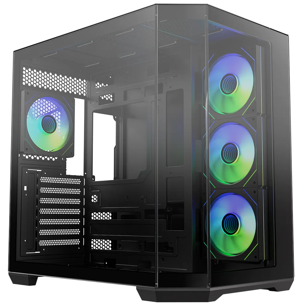BITFENIX 850W 80+ BRONZE Ayna efektli MIRROR T10 Siyah Gaming Mid-Tower PC Kasası görsel 5