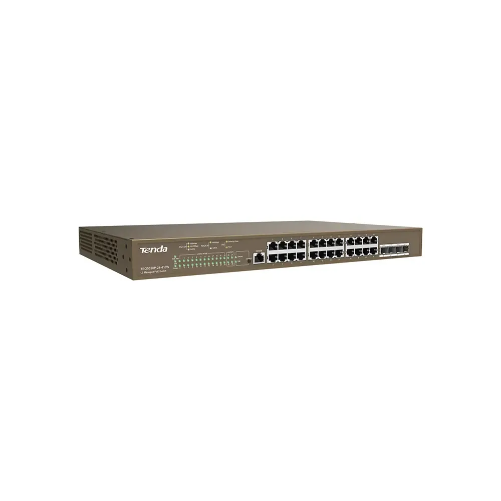 TENDA 24port PoE 410w 4-SFP Gigabit Yönetilebilir Switch TEG5328P-24-410W görsel 4