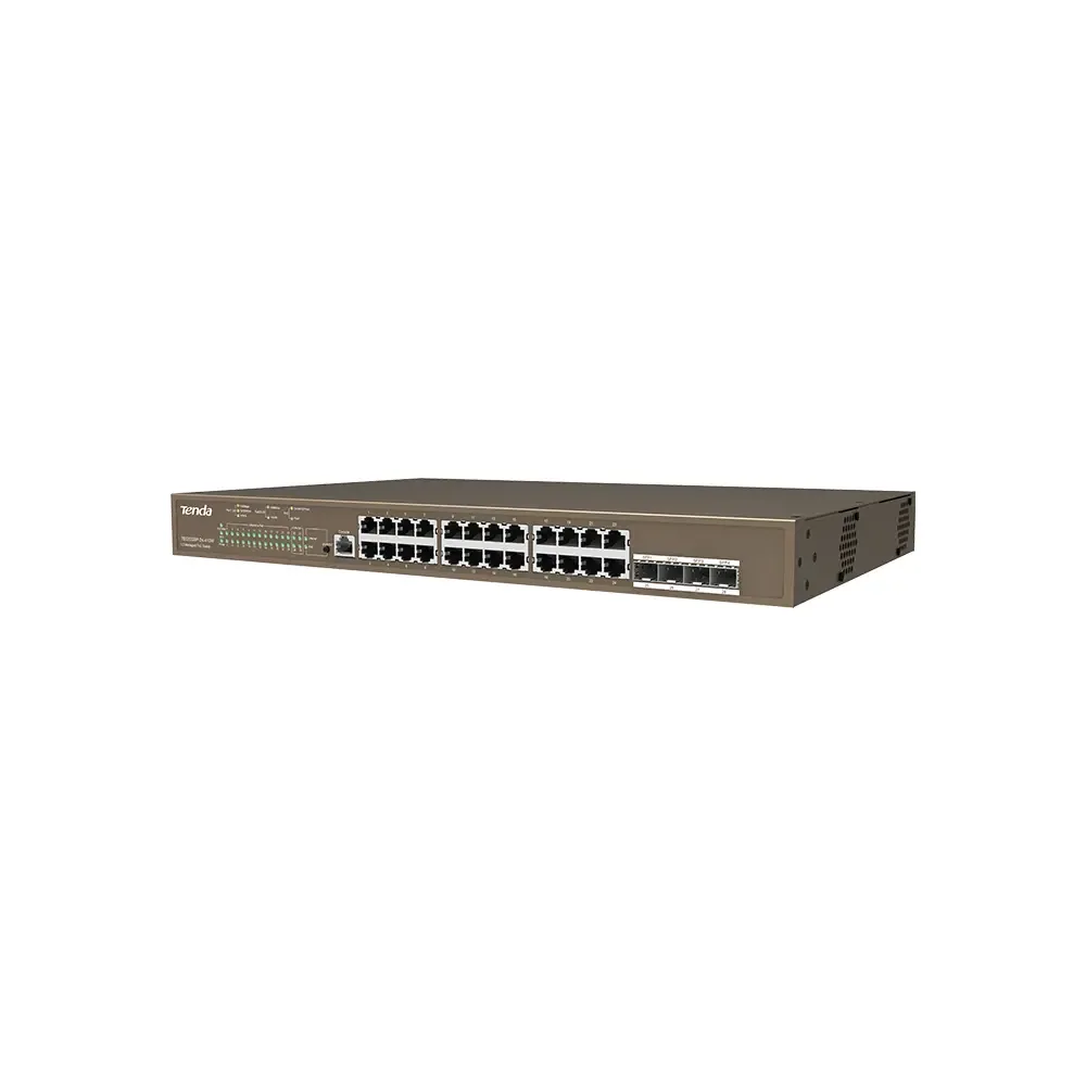 TENDA 24port PoE 410w 4-SFP Gigabit Yönetilebilir Switch TEG5328P-24-410W görsel 6