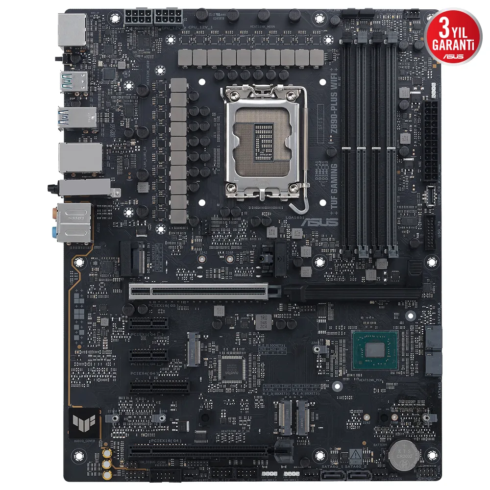 ASUS TUF GAMING Z890-PLUS WIFI-7 DDR5 THUNDERBOLT-HDMI DP PCIE 5.0 1851p ATX görsel 8