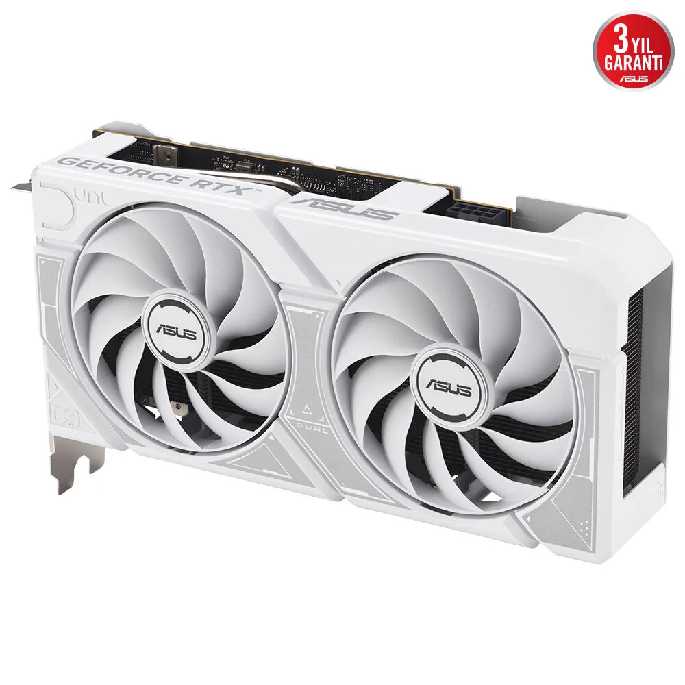 ASUS RTX5060 8GB DUAL-RTX5060-O8G GDDR7 128bit HDMI DP PCIe 5.0 WHITE EDITION görsel 6