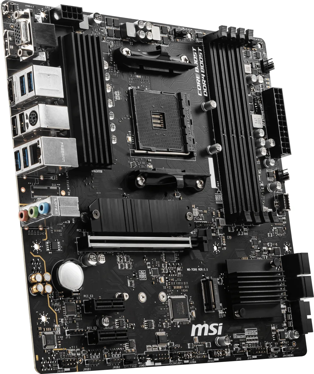 MSI B550M PRO-VDH DDR4 M2 PCIe NVME HDMI DP PCIe 16X v4.0 AM4 mATX
