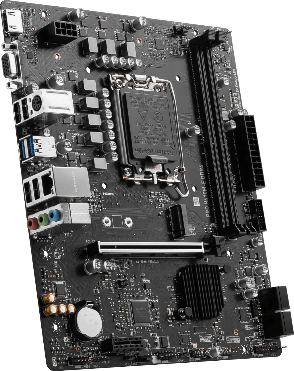 MSI PRO H610M-E DDR4 M2 PCIe NVME HDMI PCIe 16X v4.0 1700p mATX görsel 5