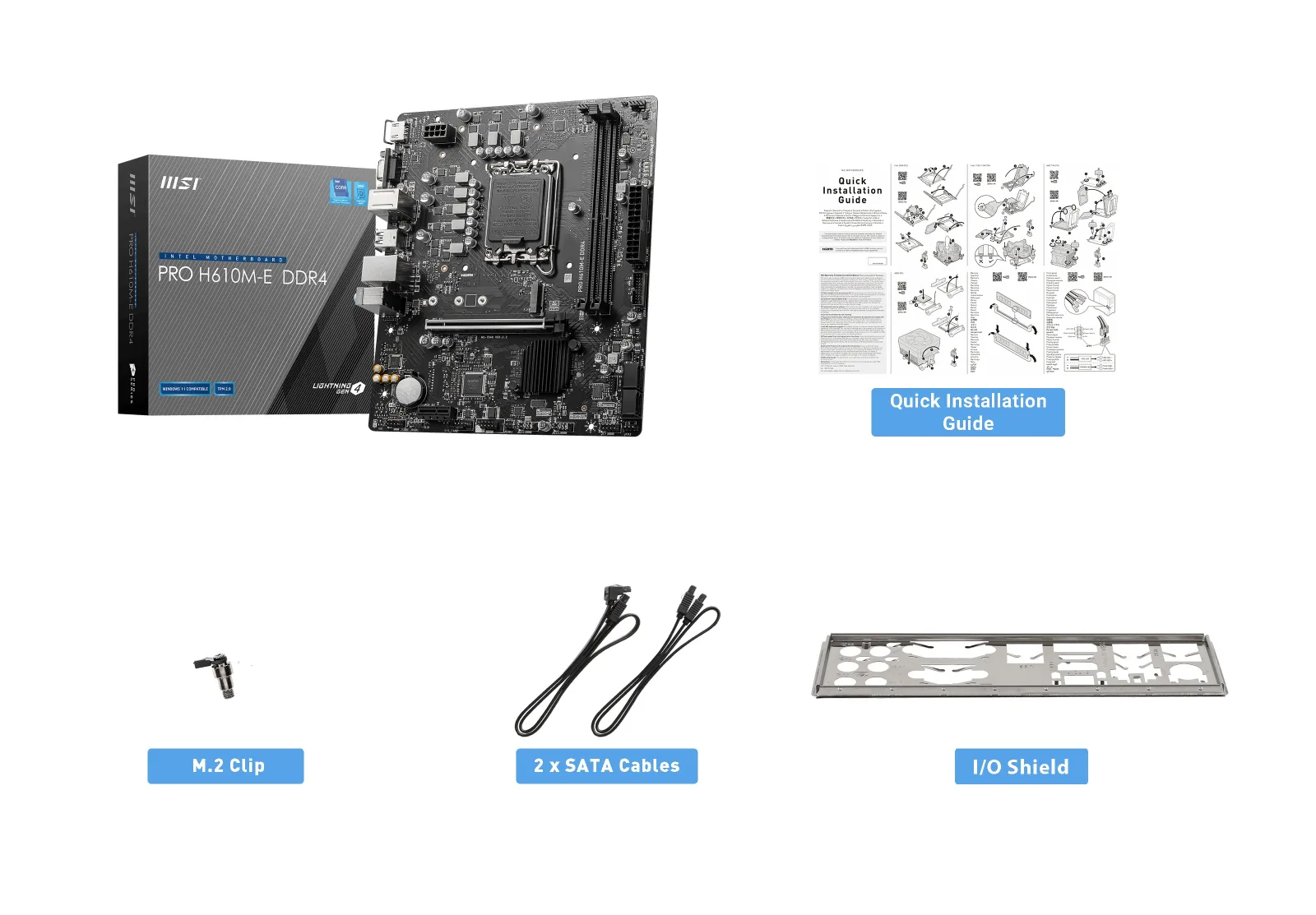 MSI PRO H610M-E DDR4 M2 PCIe NVME HDMI PCIe 16X v4.0 1700p mATX görsel 9