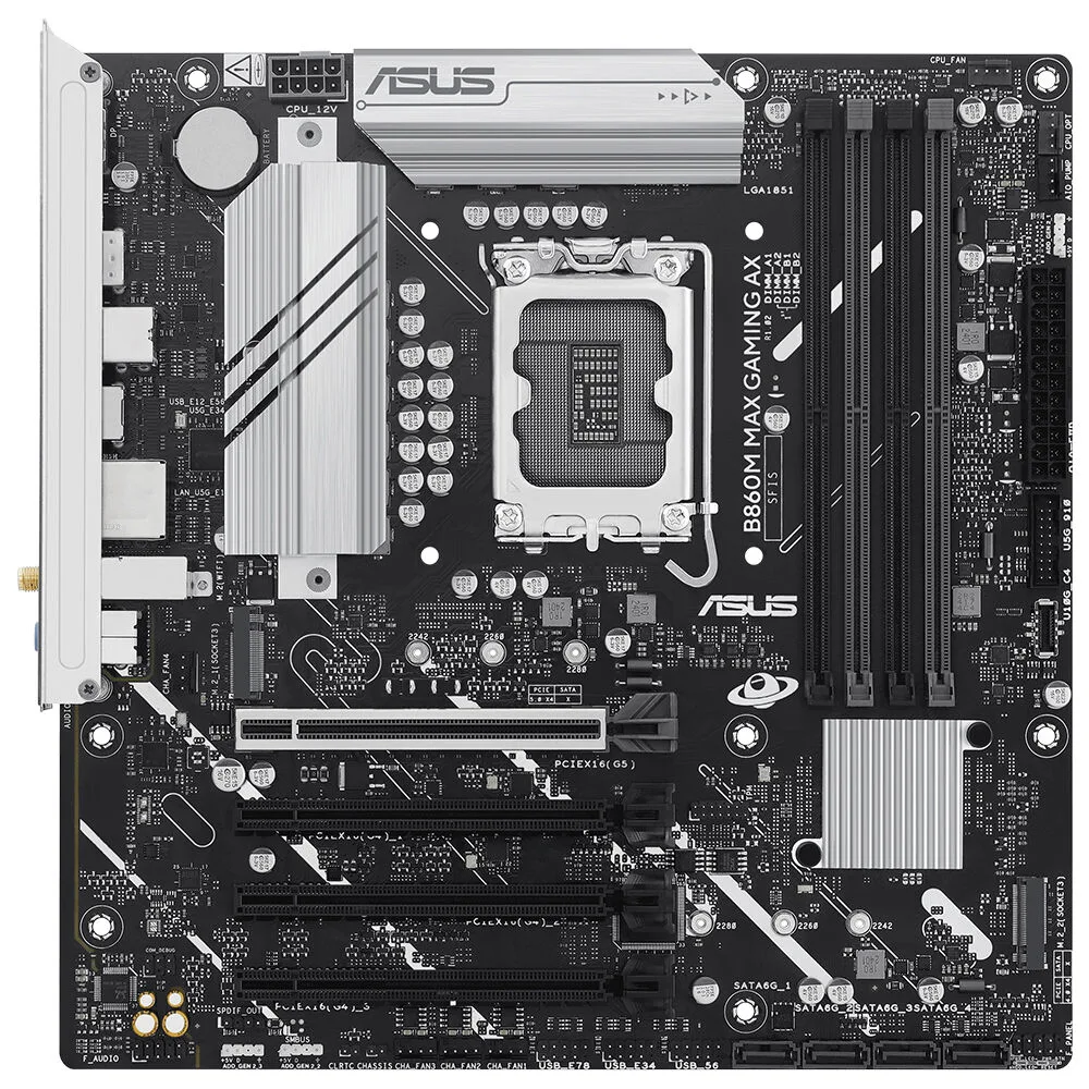 ASUS B860M MAX GAMING AX WIFI6 DDR5 DP-TYPEC PCIE 5.0 1851P MATX görsel 4