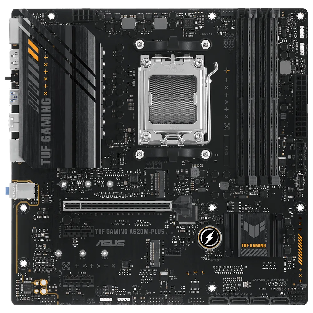 ASUS TUF GAMING A620AM-PLUS DDR5 HDMI DP PCIe 16X v4.0 AM5 mATX görsel 4