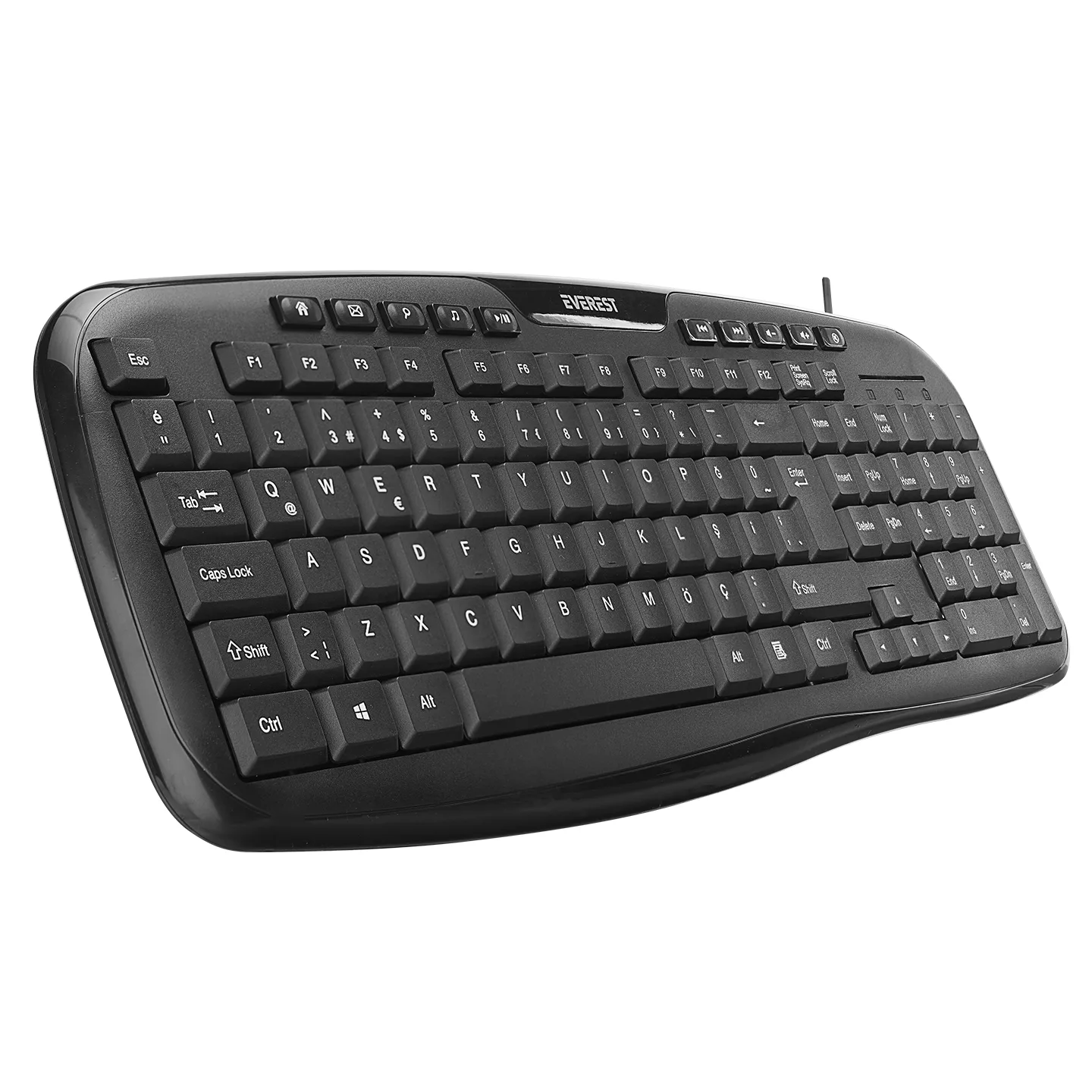 EVEREST UN-795 Kablolu USB Q Trk Siyah Klavye - Mouse Set görsel 5