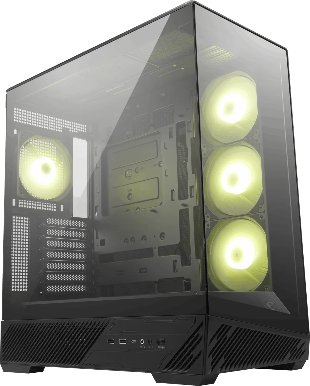 MSI Mag Pano 130R Pz Panoramik Gaming MID-TOWER PC Kasasi Si̇yah görsel 8
