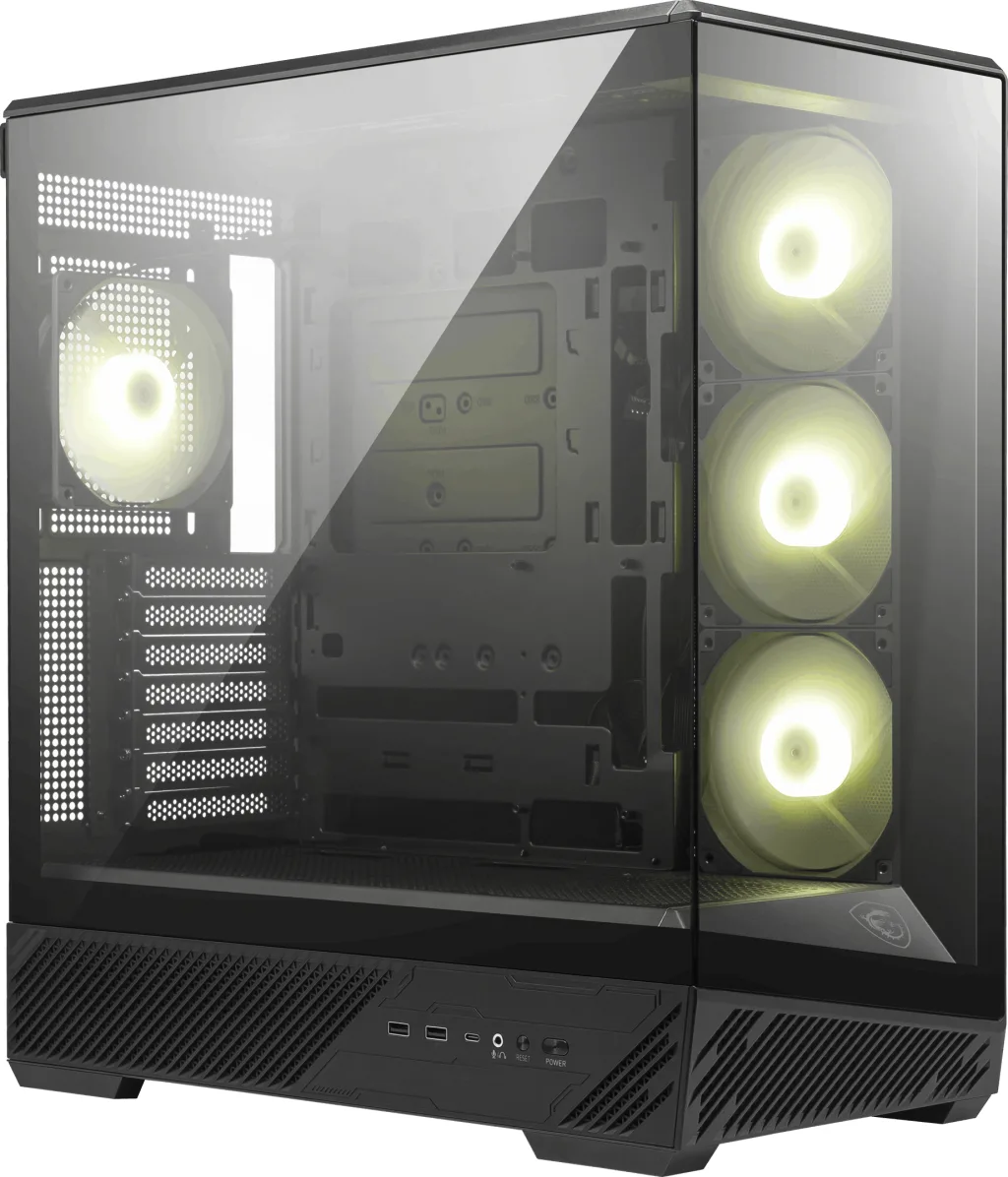 MSI Mag Pano 130R Pz Panoramik Gaming MID-TOWER PC Kasasi Si̇yah görsel 7