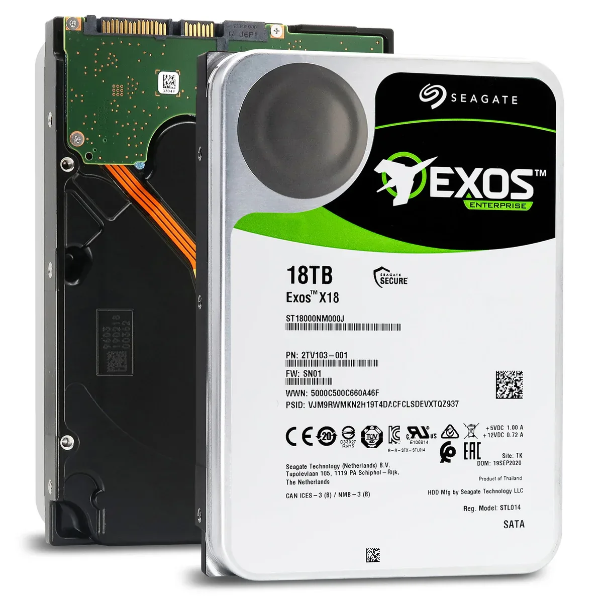 SEAGATE 3.5" 18TB Exos ST18000NM000J 256MB 7200RPM SATA-3 NAS ve Güvenli̇k Di̇ski̇