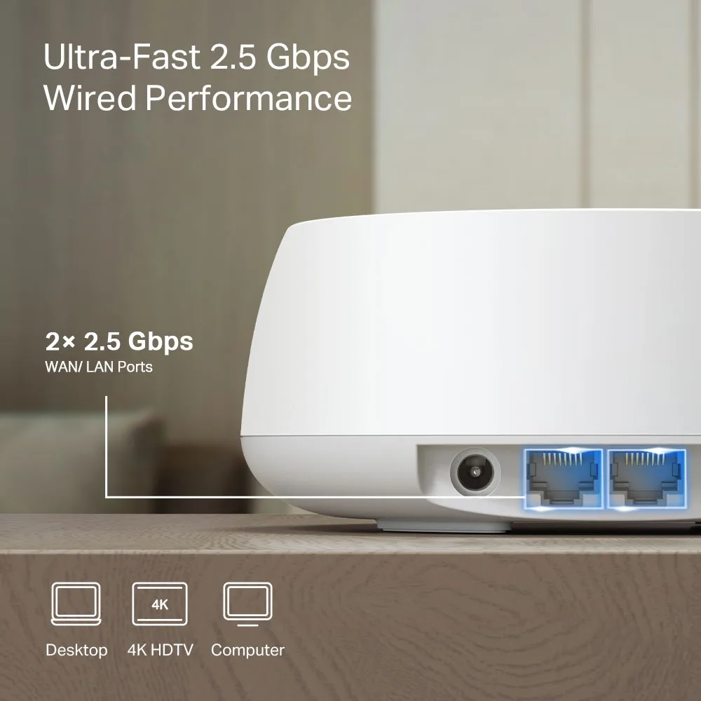 TP-LINK BE25 Wıfı7 BE5000 EV Ofis Tipi Mesh Router görsel 7