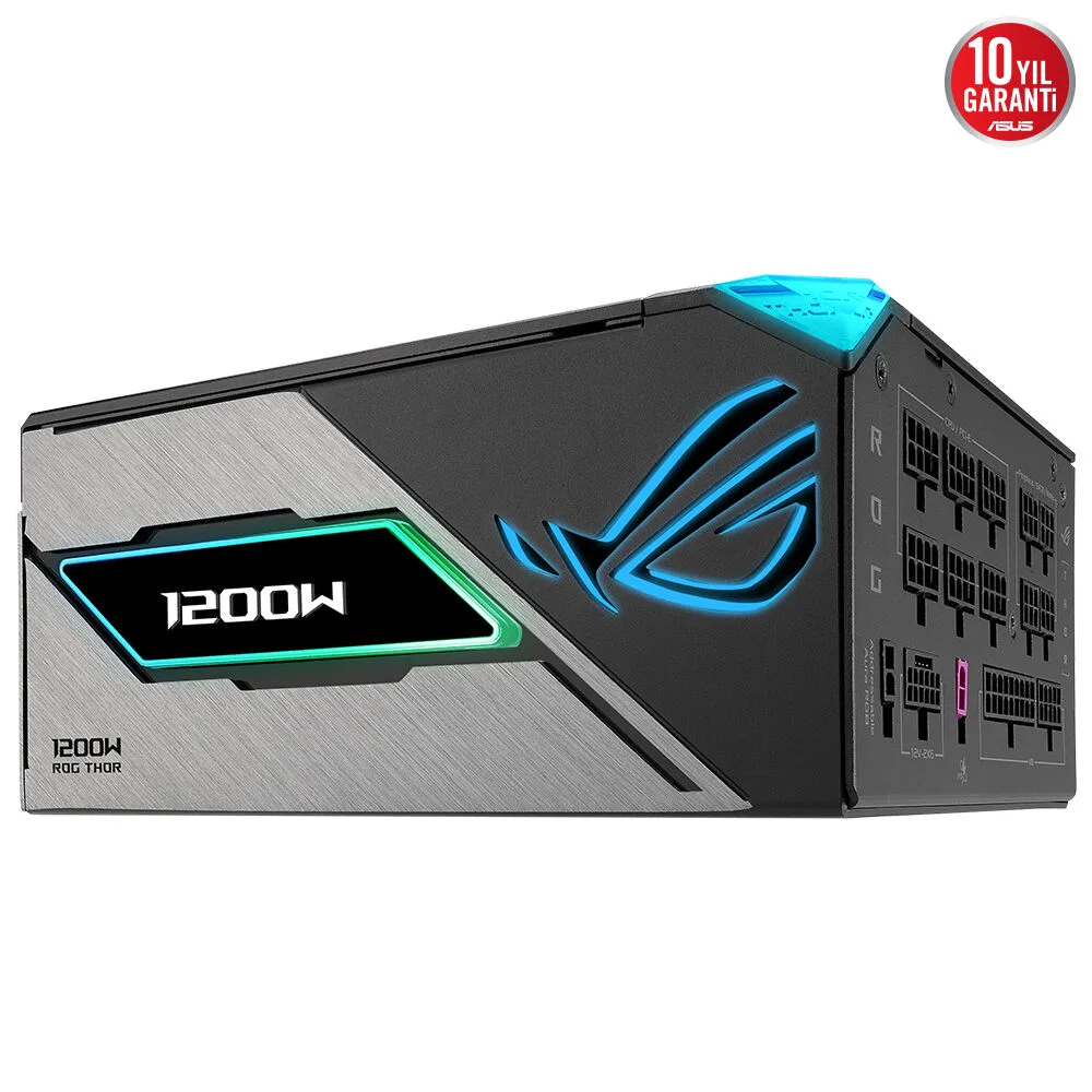 ASUS 1200W 80+ PLATINUM ROG THOR 1200P3 Tam Modüler Power Supply görsel 2