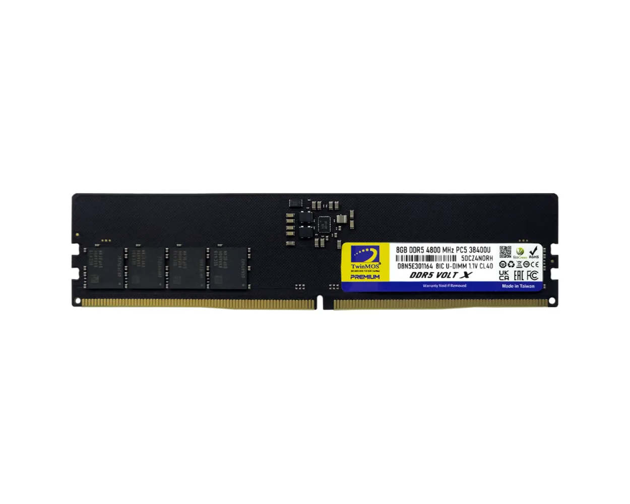 TWINMOS 8GB DDR5 4800MHZ CL40 PC RAM VOLTX TMD58GB4800U40