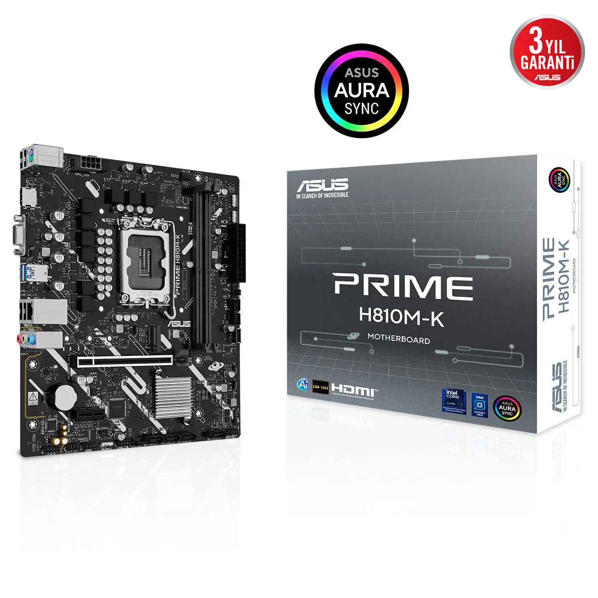 ASUS Prime H810M-K DDR5 HDMI PCIE 4.0 1851p Matx görsel 5