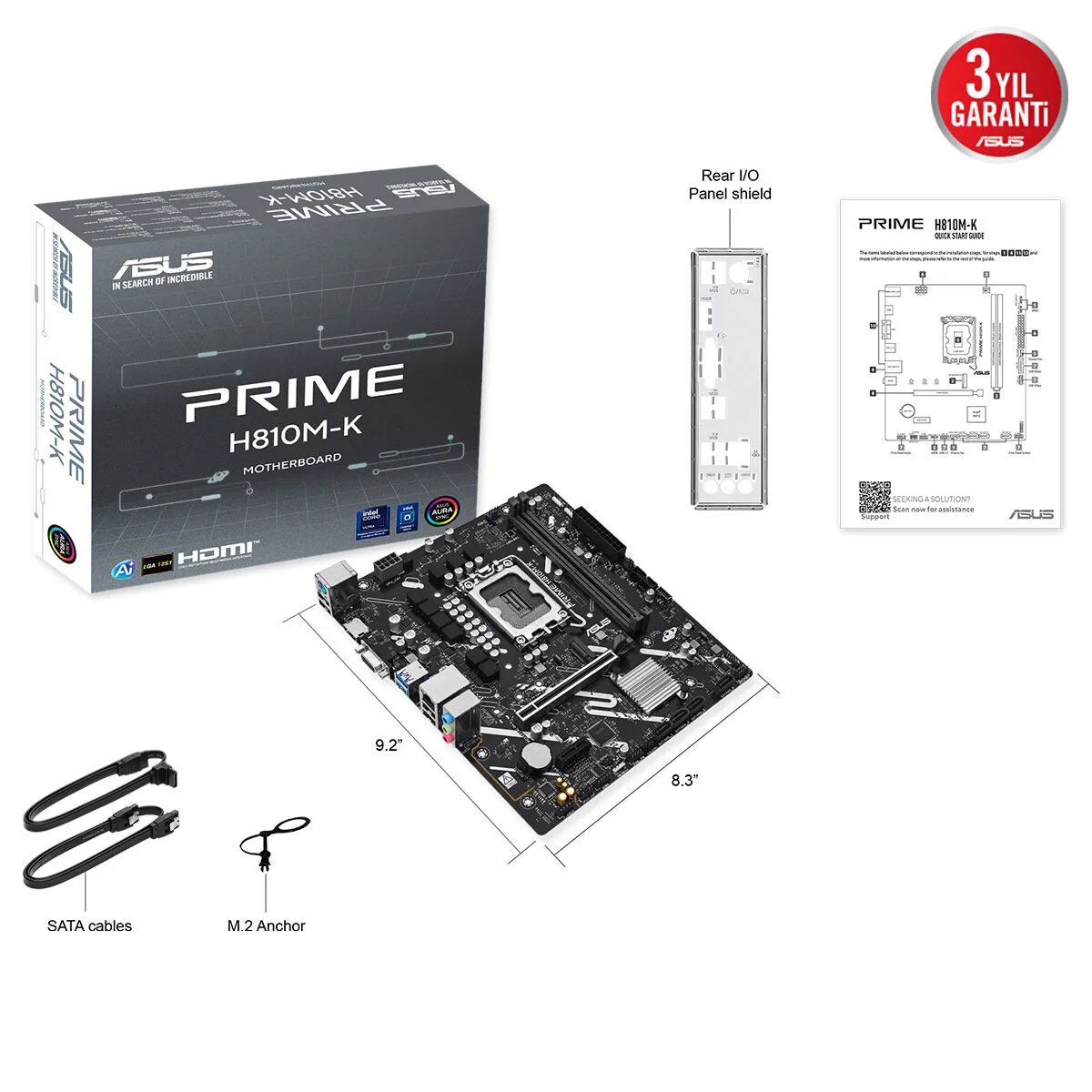 ASUS Prime H810M-K DDR5 HDMI PCIE 4.0 1851p Matx