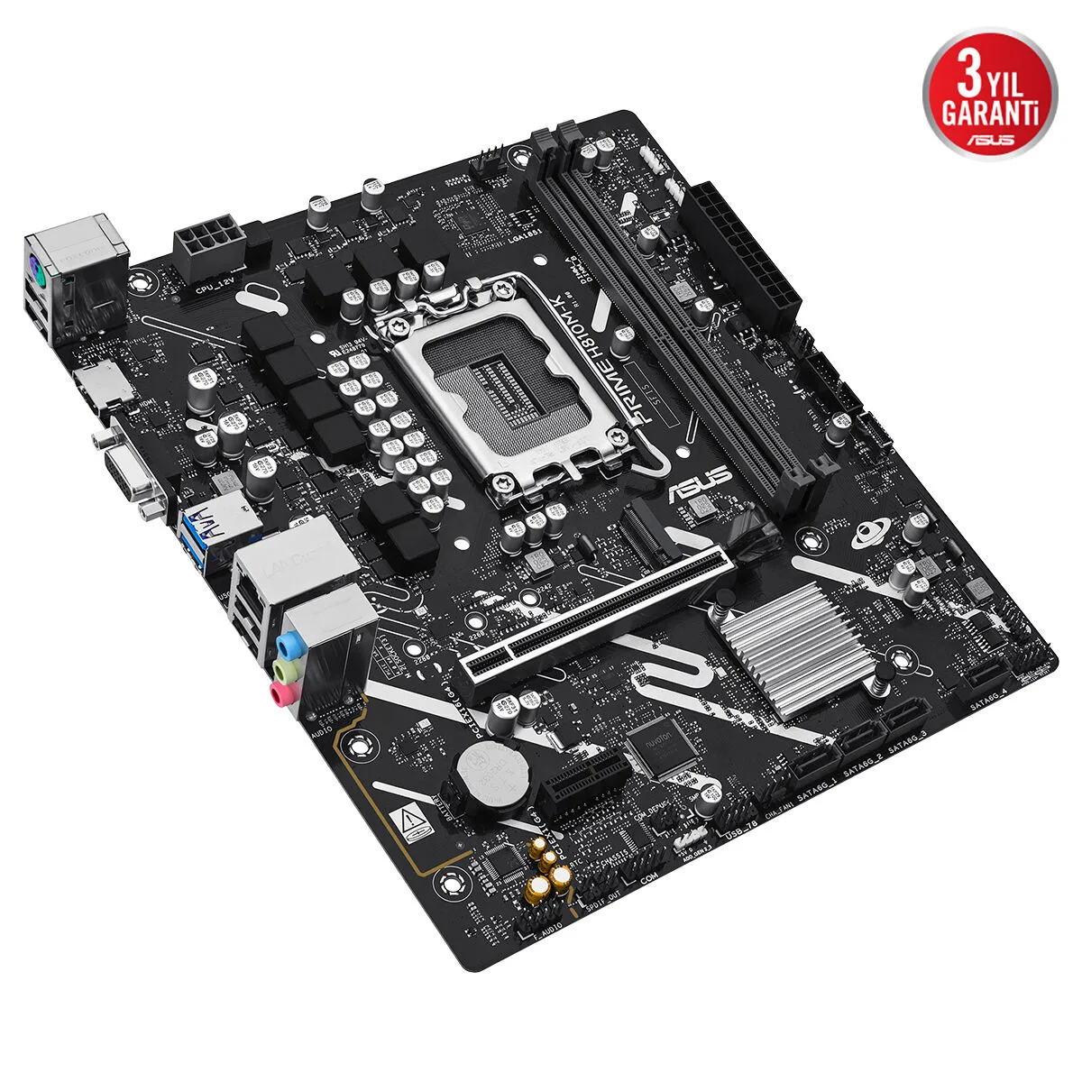 ASUS Prime H810M-K DDR5 HDMI PCIE 4.0 1851p Matx görsel 3