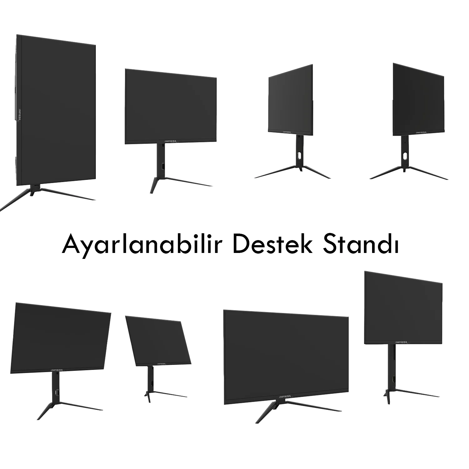 INCA 27" IPS ILM-272KXG 0.5ms 300Hz HDMI-DP Pivot Gaming Monitör 2560 X 1440 görsel 15