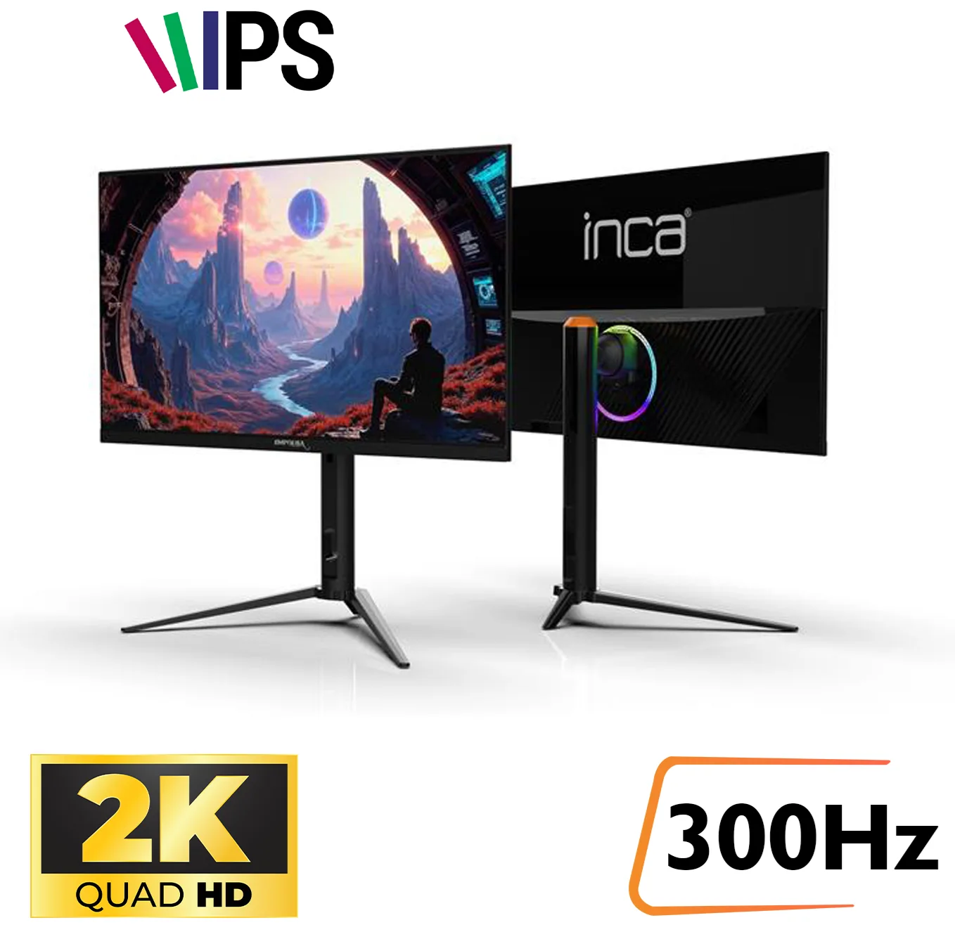 INCA 27" IPS ILM-272KXG 0.5ms 300Hz HDMI-DP Pivot Gaming Monitör 2560 X 1440