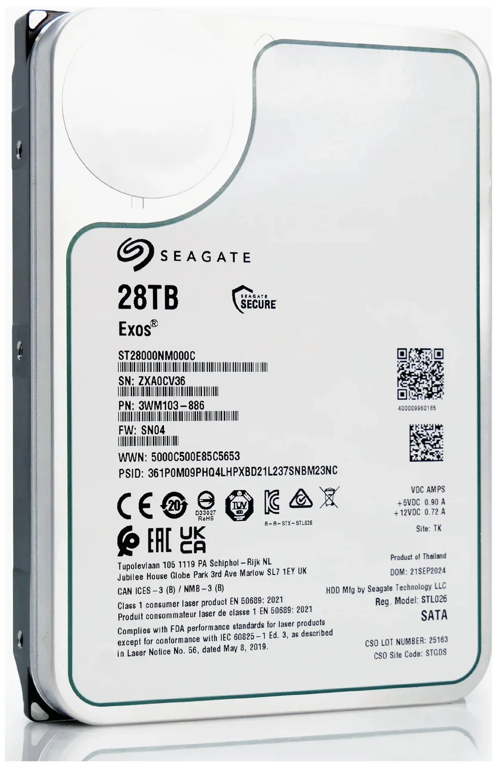 SEAGATE 3.5" 28TB EXOS ST28000NM000C 512MB 7200RPM SATA-3 Nas ve Güvenlik Diski