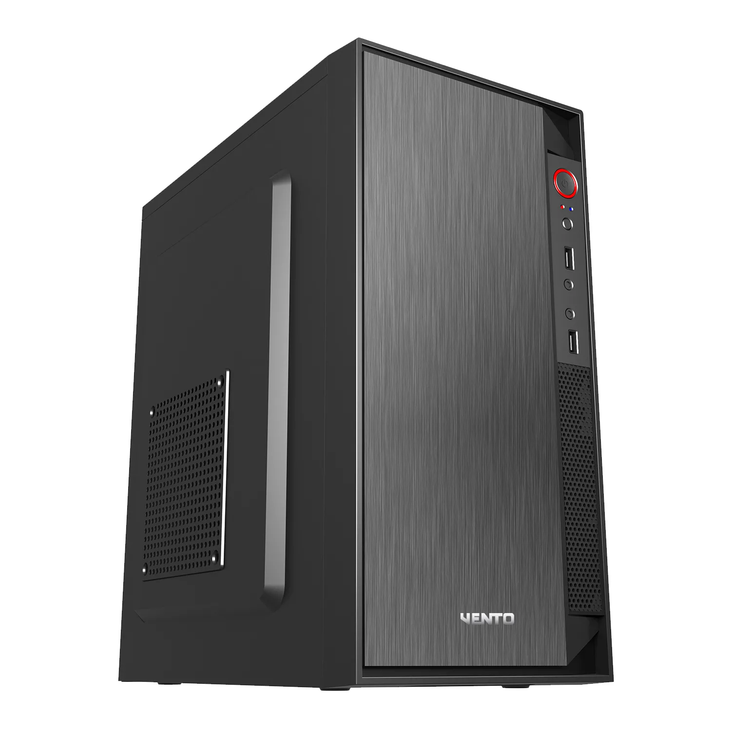 VENTO 350W VS119S Standart Micro ATX PC Kasası Siyah görsel 3