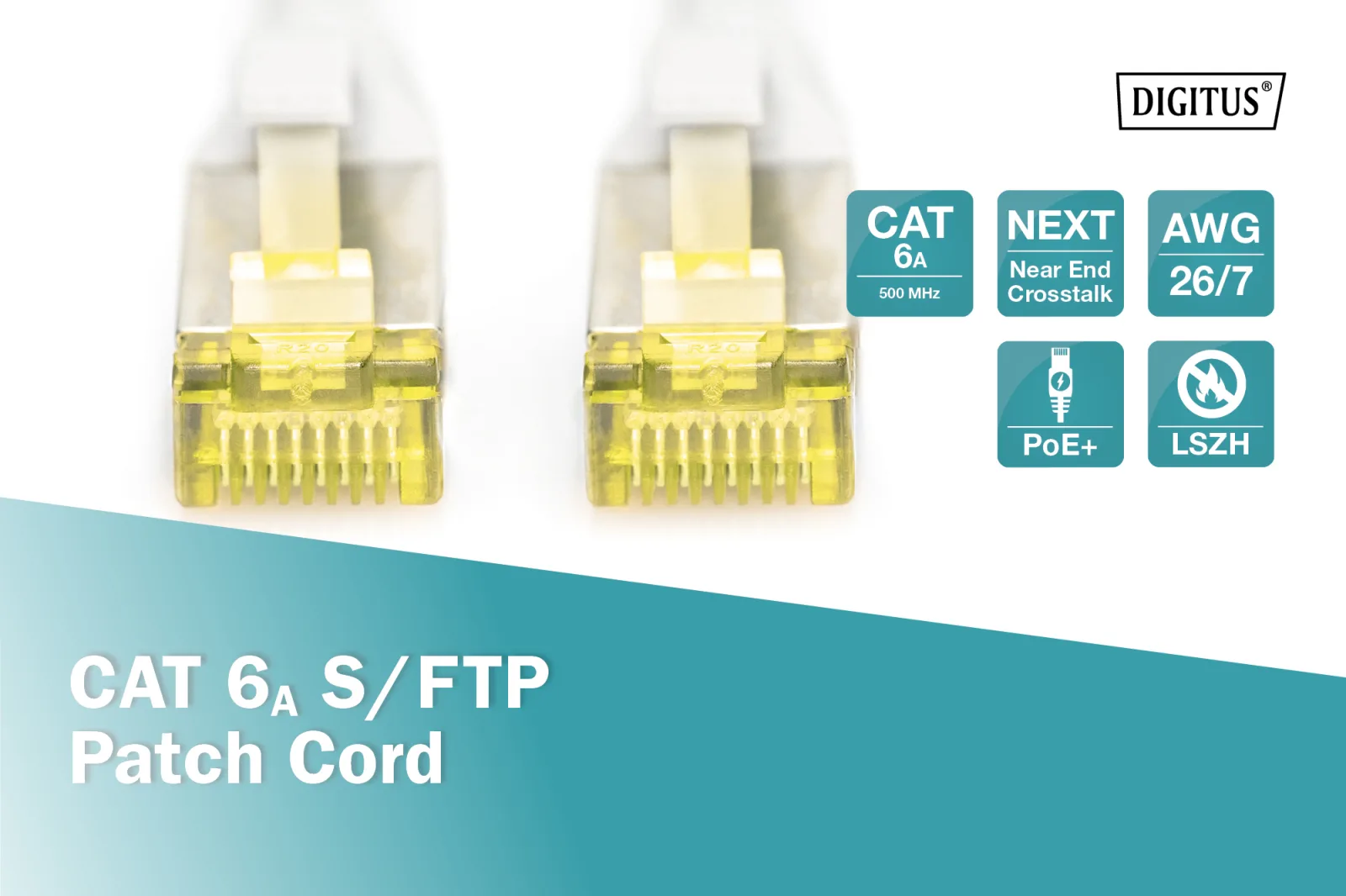 DIGITUS 0.25metre CAT7(CAT6A) S-FTP DK-1644-A-0025-G Gri Patch Kablo (10'lu Paket) görsel 6