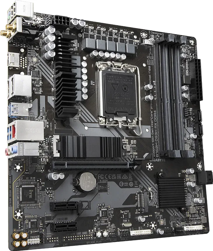 GIGABYTE B760M DS3H AX WIFI6E DDR4 HDMI TYPE-C DP PCIE 4.0 1700p mATX görsel 5